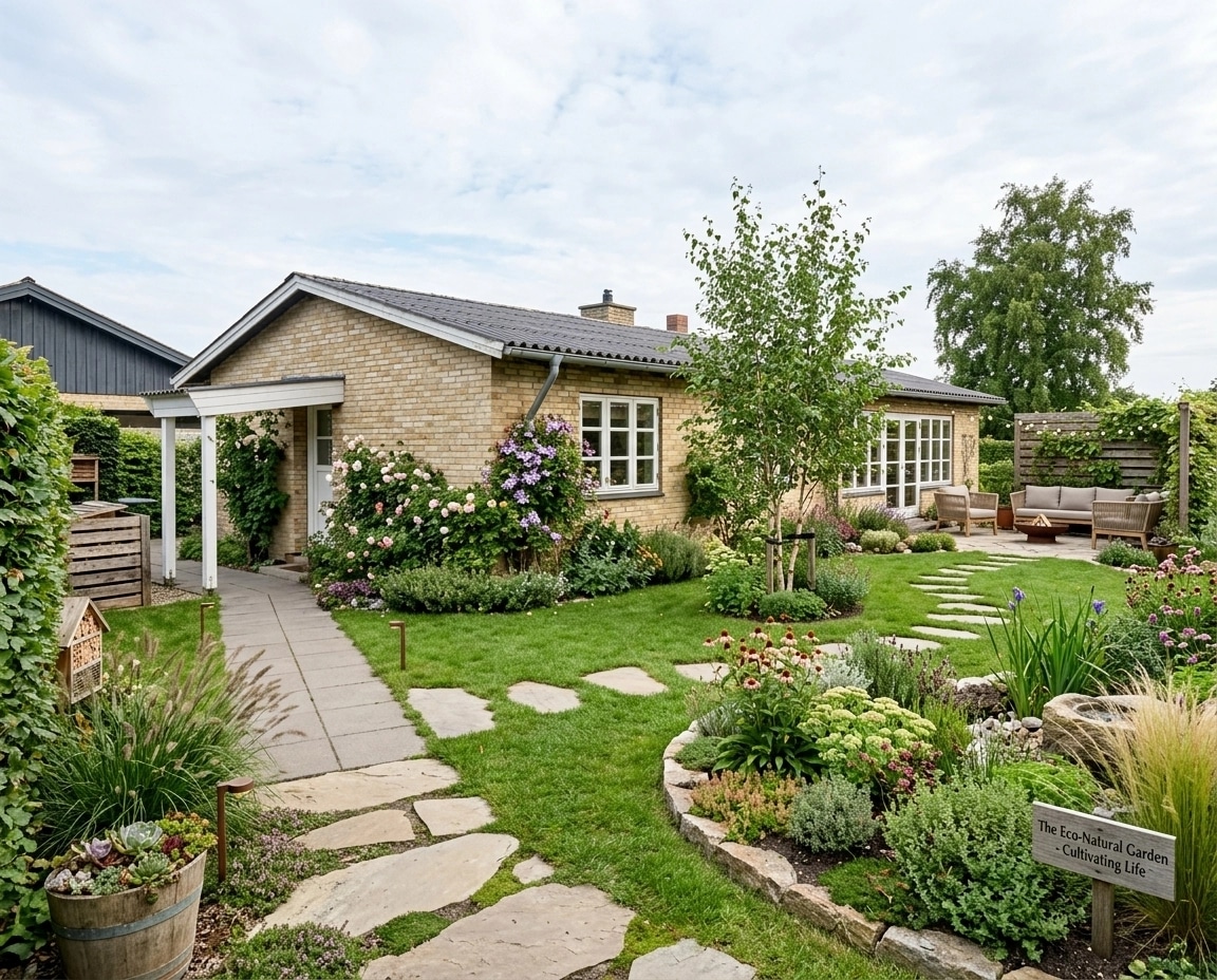Landscape design in Eco Natural Garden style — Yard by GenRoom AI