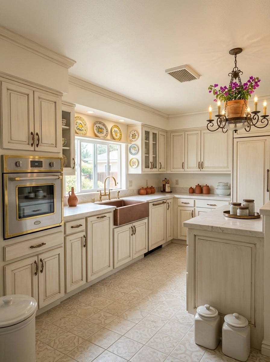 Kitchen interior in Mediterranean style — photo by GenRoom AI