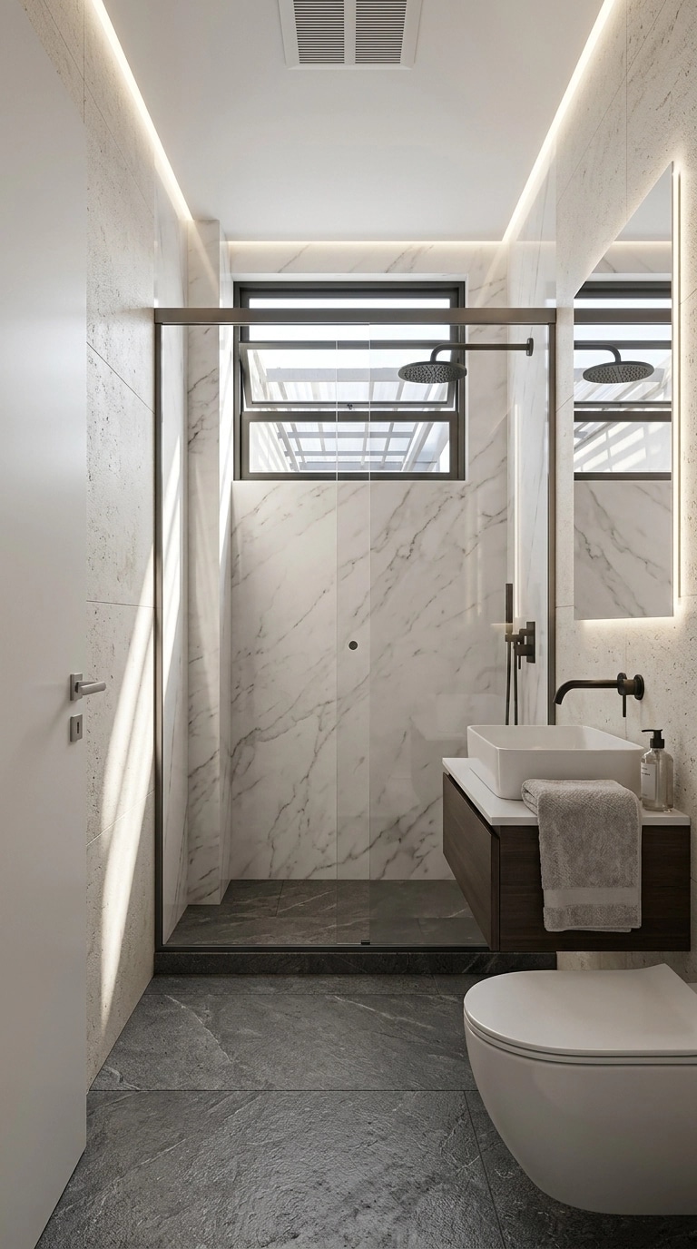 Bathroom interior in Contemporary style — photo by GenRoom AI