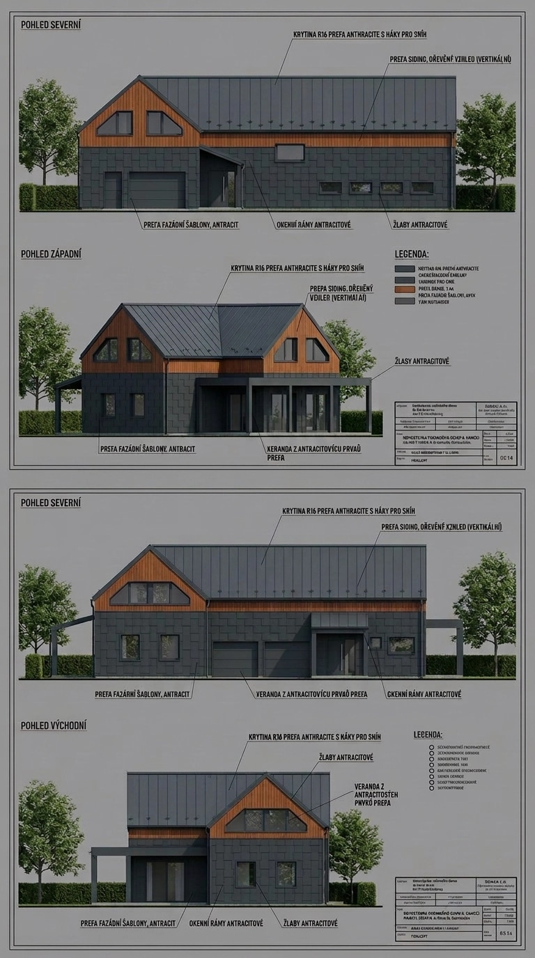 Facade design in Barnhouse Facade style — photo by GenRoom AI