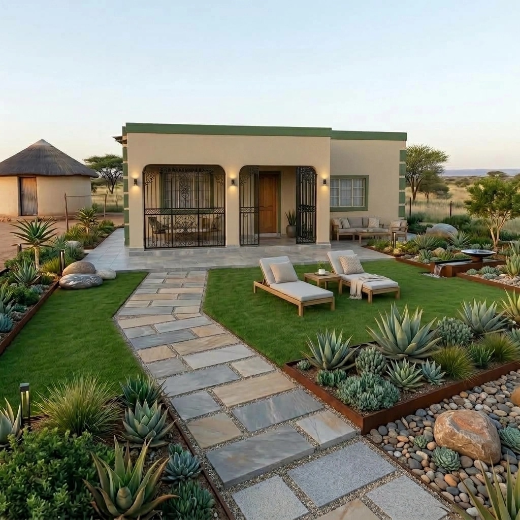 Landscape design in Contemporary Yard style — Yard by GenRoom AI