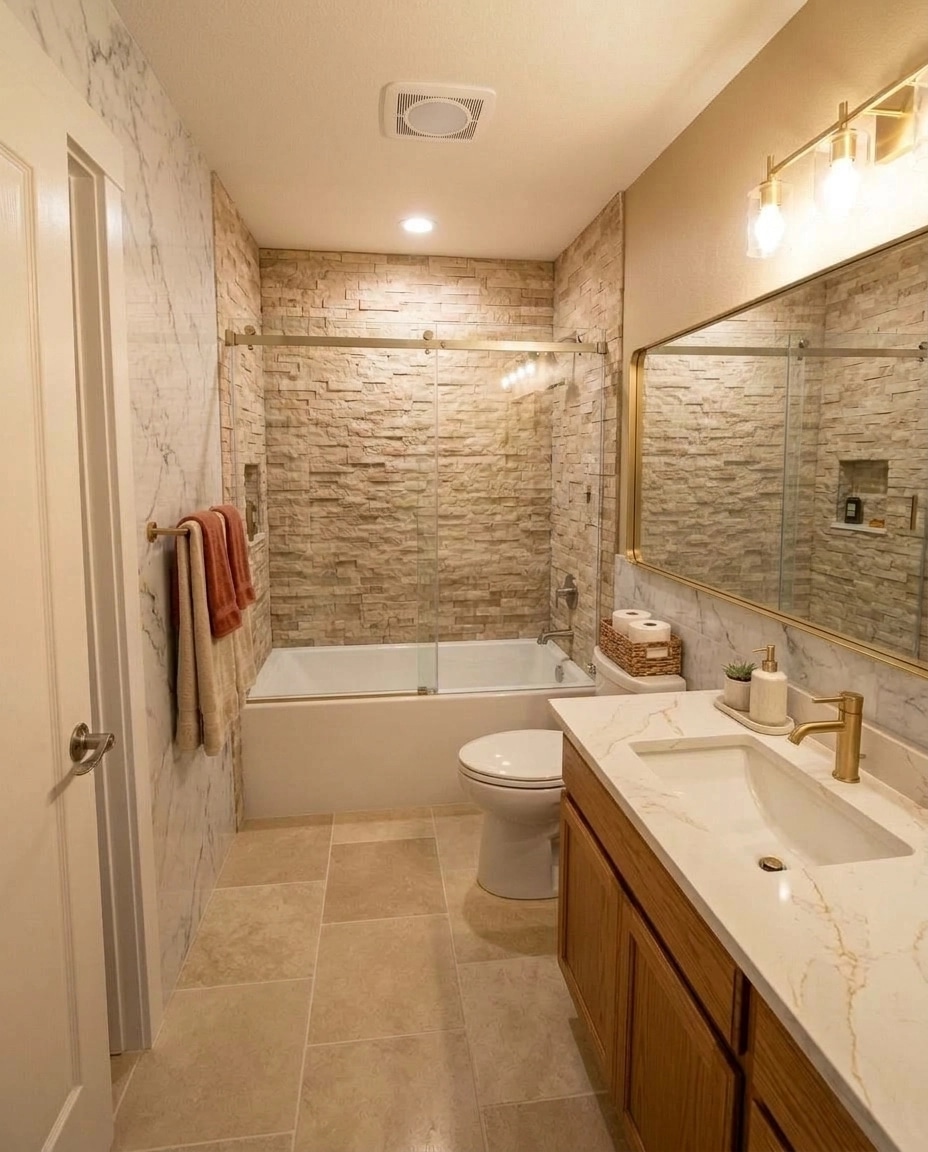 Bathroom interior in Contemporary style — photo by GenRoom AI