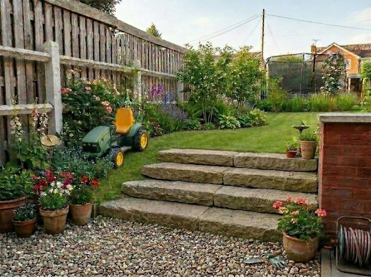 Landscape design in English Cottage Garden style — Yard by GenRoom AI