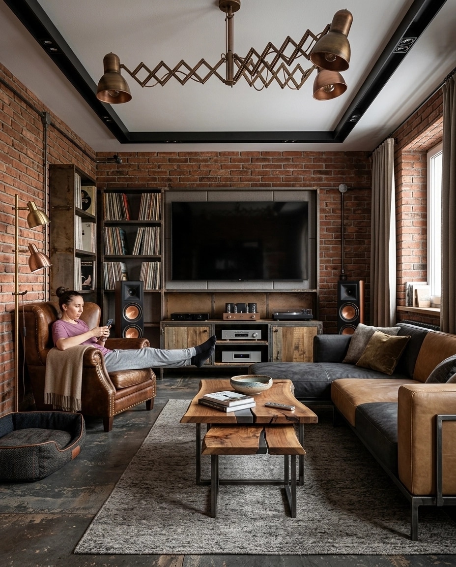 Interior design in Loft / Industrial style — Living Room by GenRoom AI