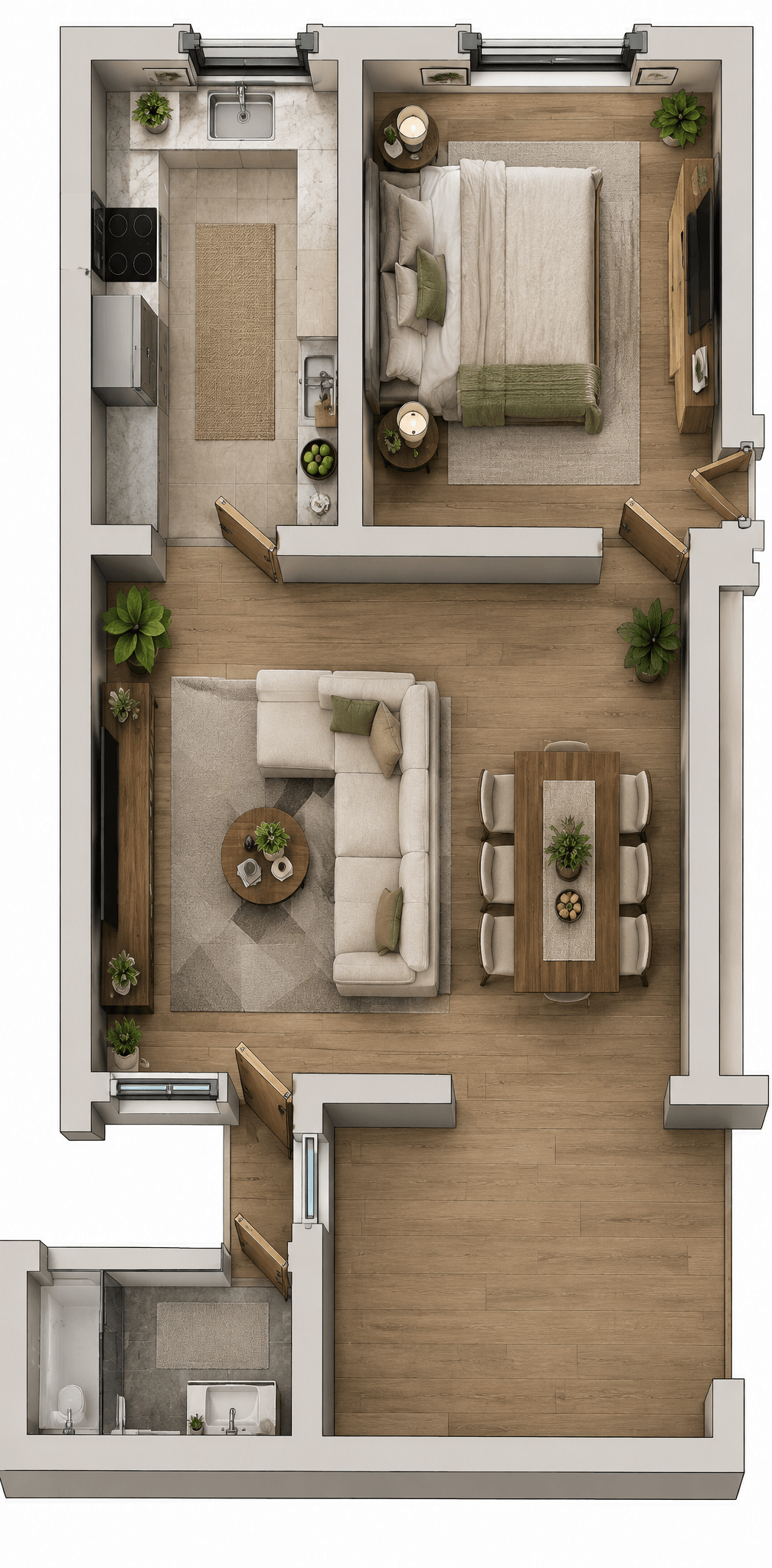 Interior design in Contemporary style — Living Room by GenRoom AI