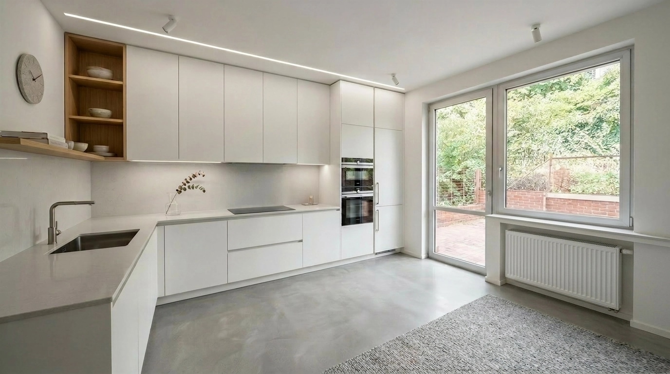 Minimalism Kitchen design — interior photo by GenRoom AI