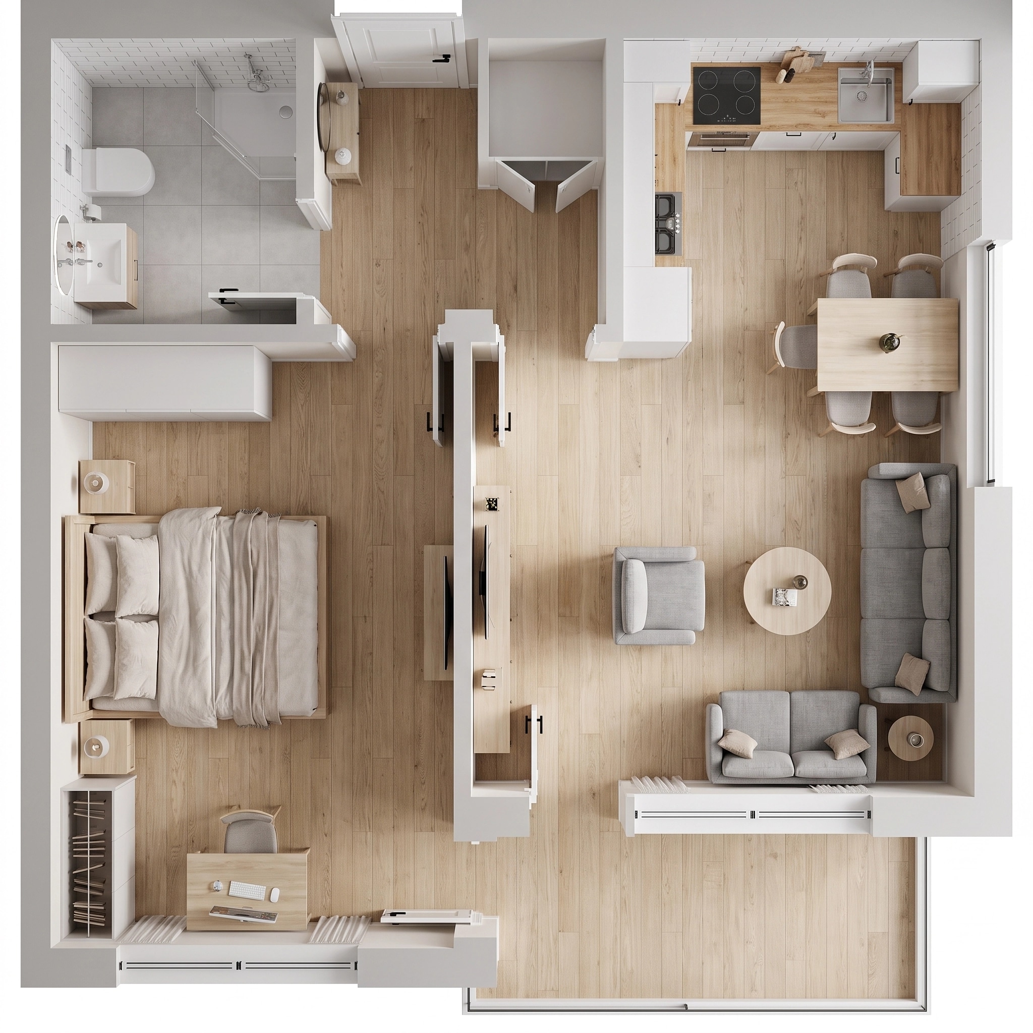 Scandinavian Living Room design — interior photo by GenRoom AI