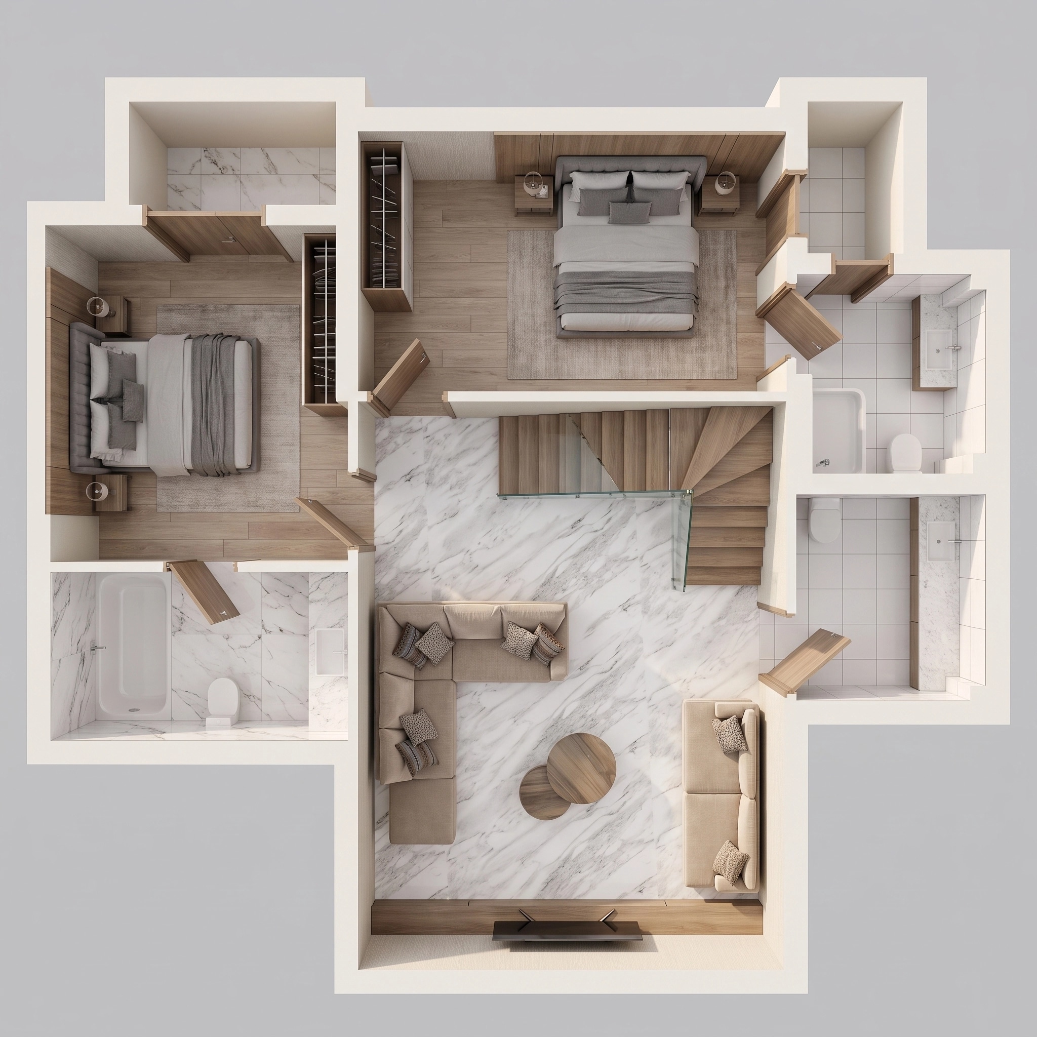 Interior design in Contemporary style — Living Room by GenRoom AI