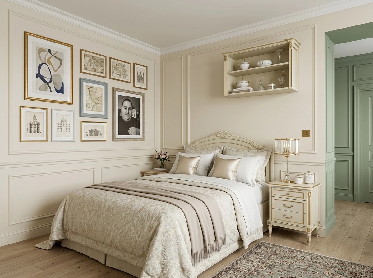 Neoclassic Bedroom design — interior photo by GenRoom AI
