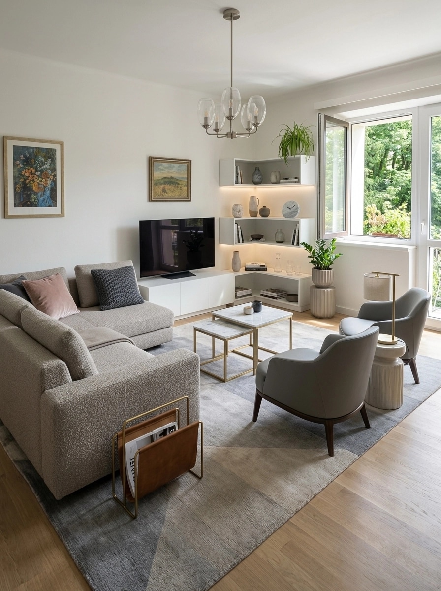 Interior design in Contemporary style — Living Room by GenRoom AI
