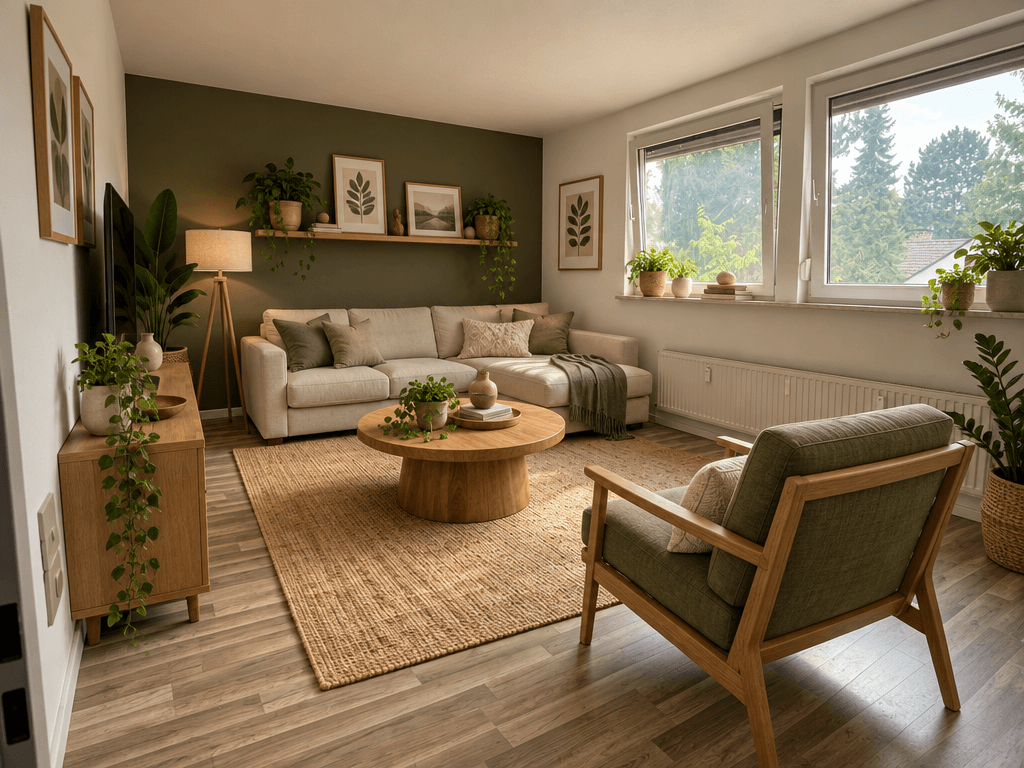 Interior design in Biophilic style — Living Room by GenRoom AI