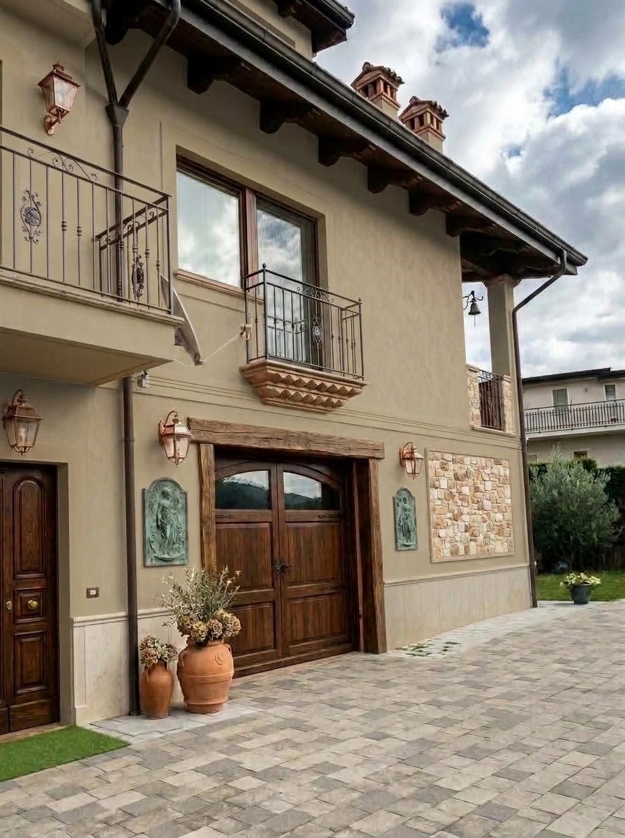 Facade design in Italian Villa Facade style — Facade by GenRoom AI