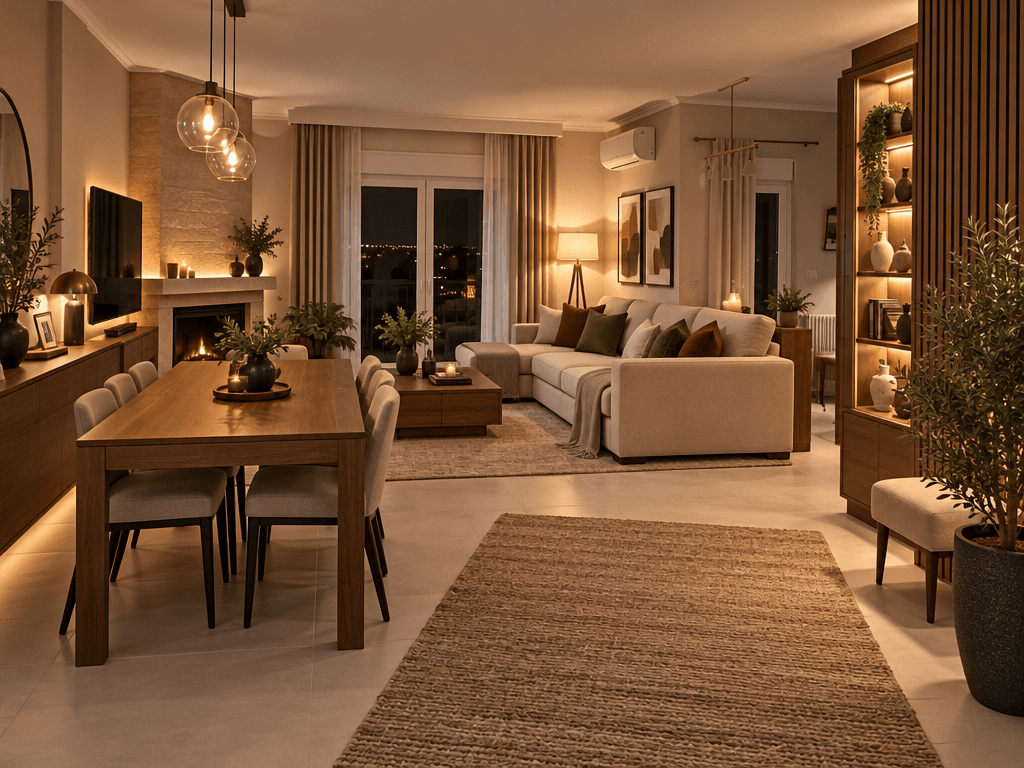 Contemporary Living Room design — interior photo by GenRoom AI
