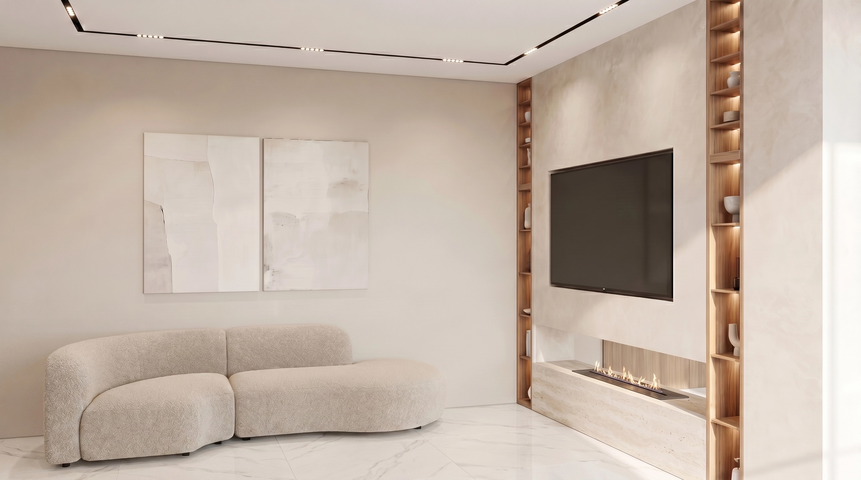 Minimalism Living Room design — interior photo by GenRoom AI