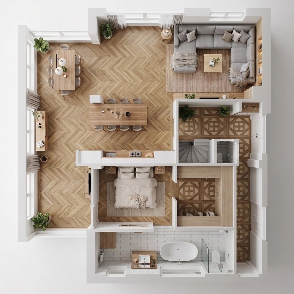 Scandinavian Living Room design — interior photo by GenRoom AI