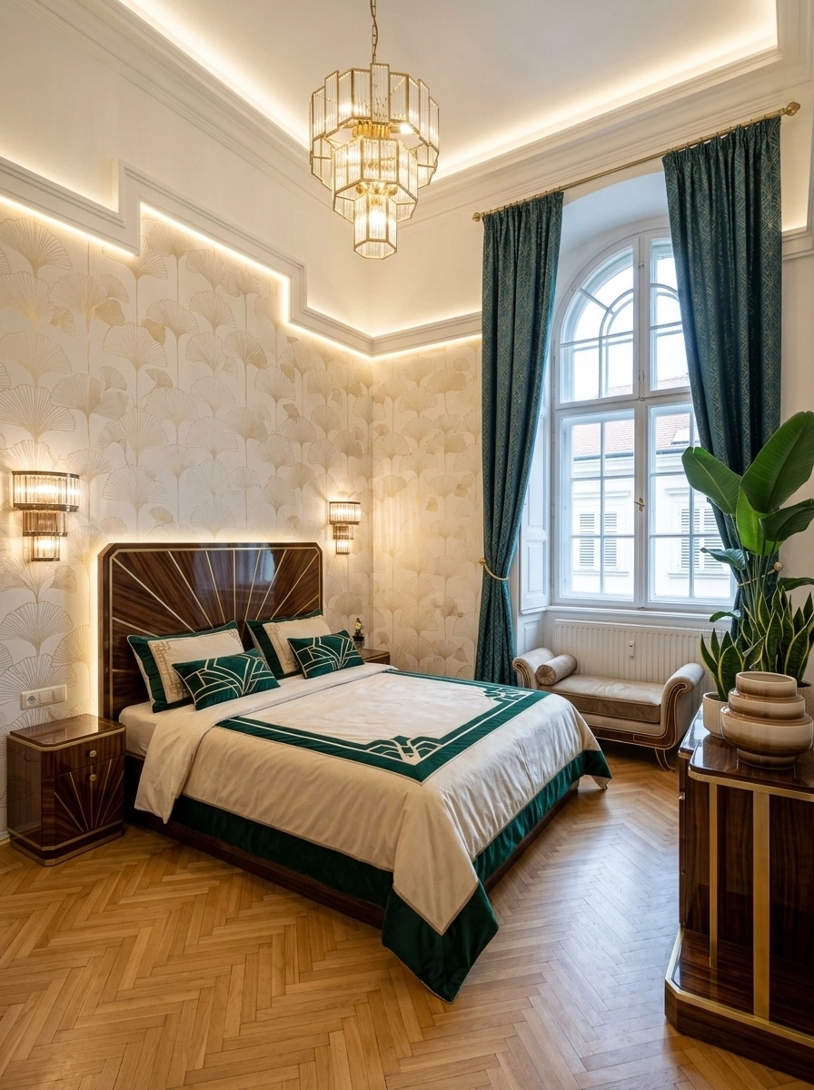 Art Deco Bedroom design — interior photo by GenRoom AI