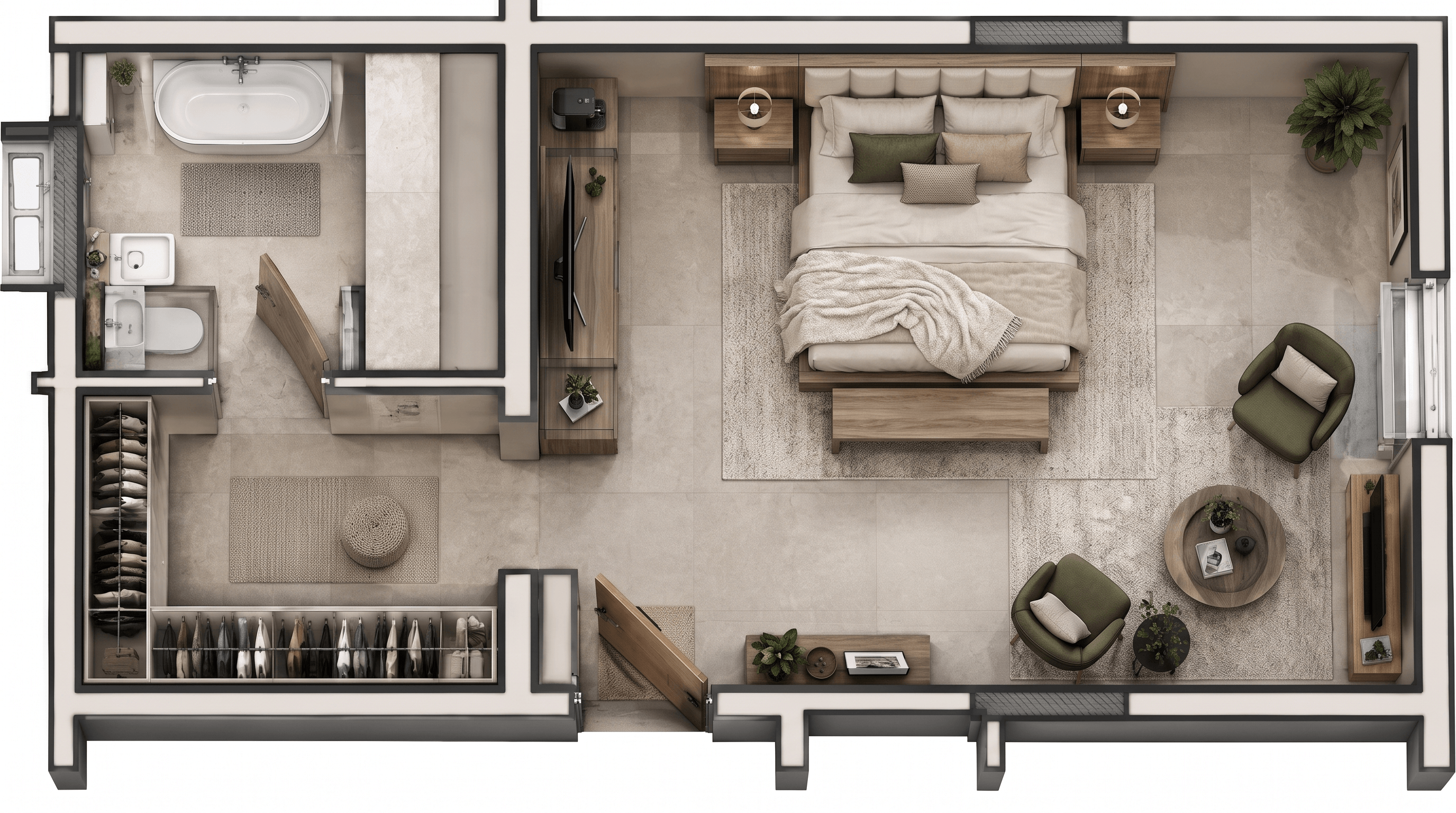 Interior design in Contemporary style — Living Room by GenRoom AI