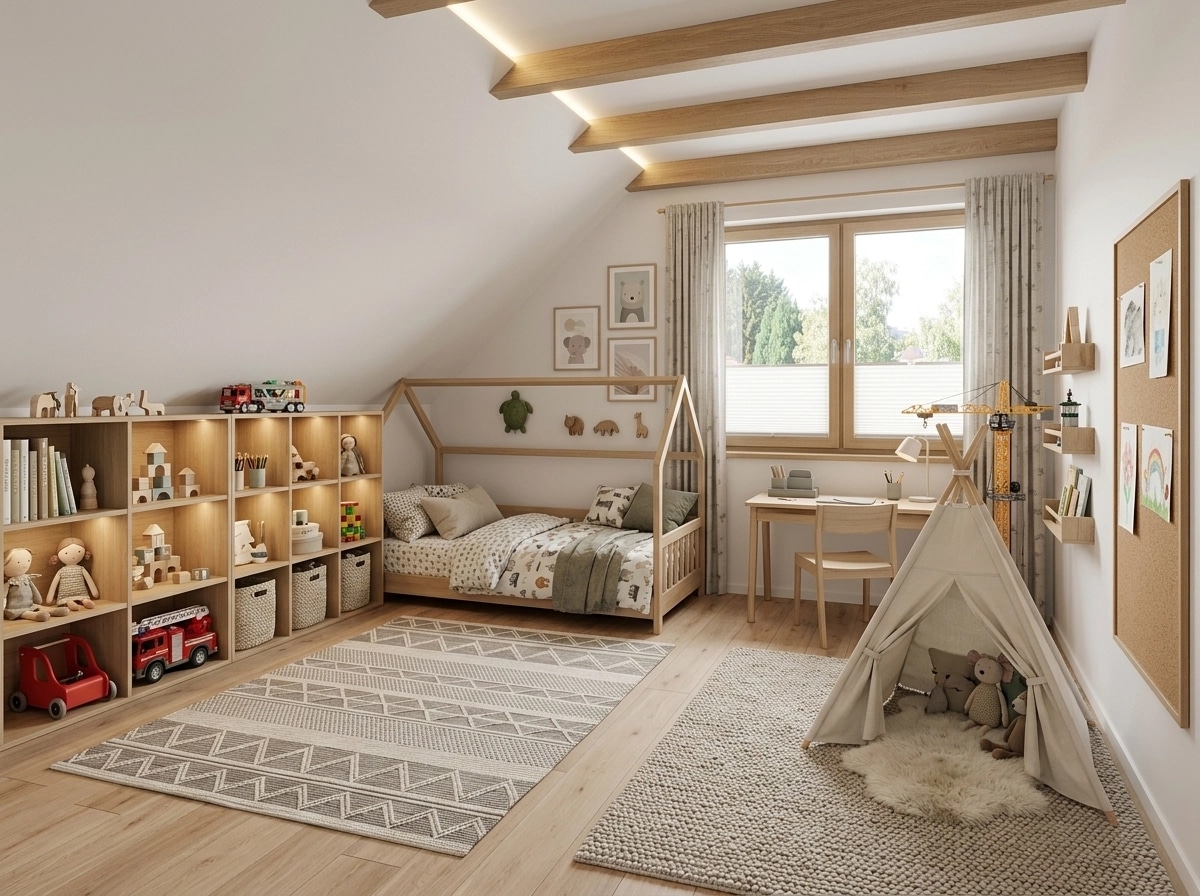 Scandinavian Habitación Infantil design — interior photo by GenRoom AI