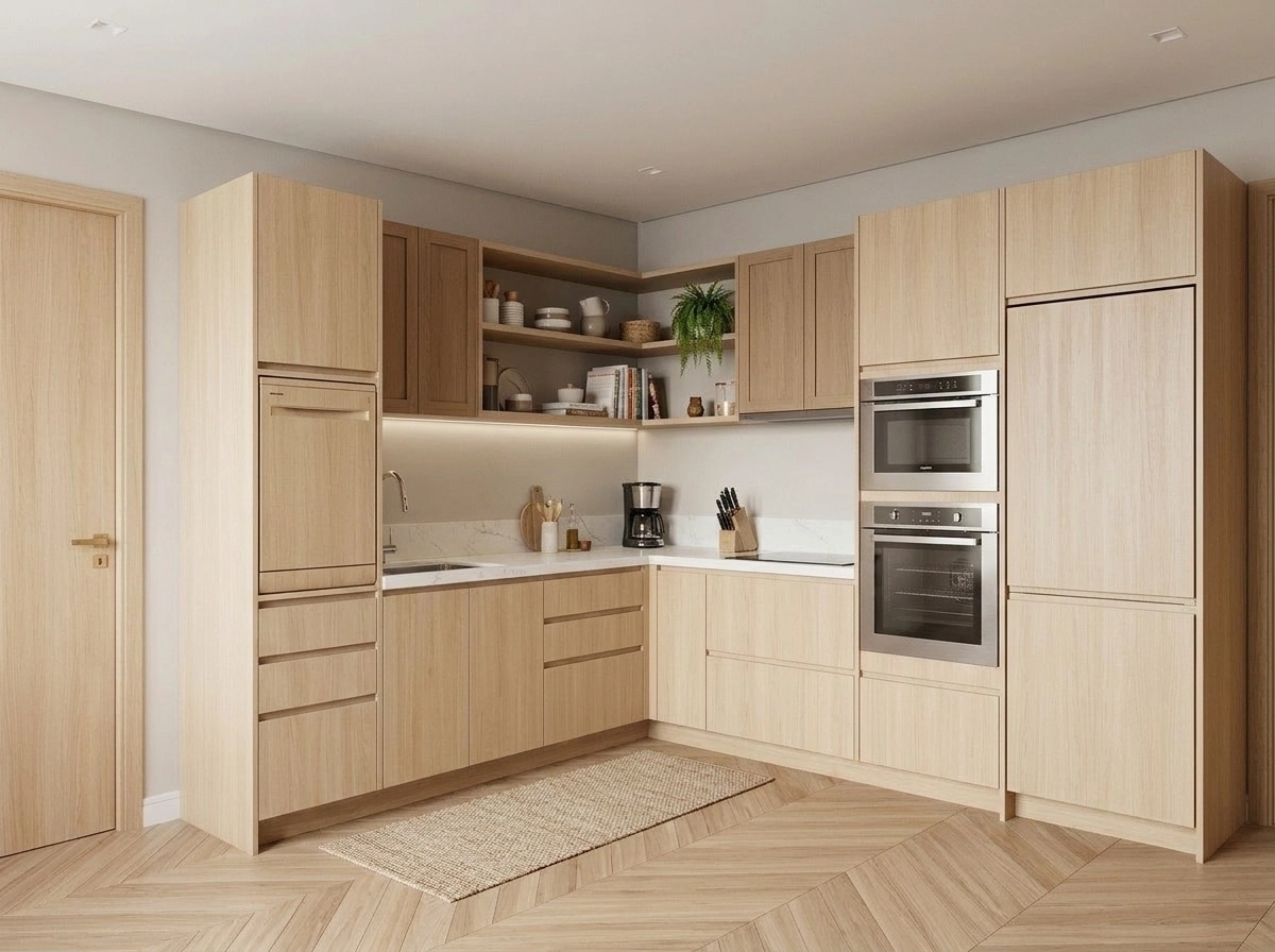 Kitchen interior in Scandinavian style — photo by GenRoom AI