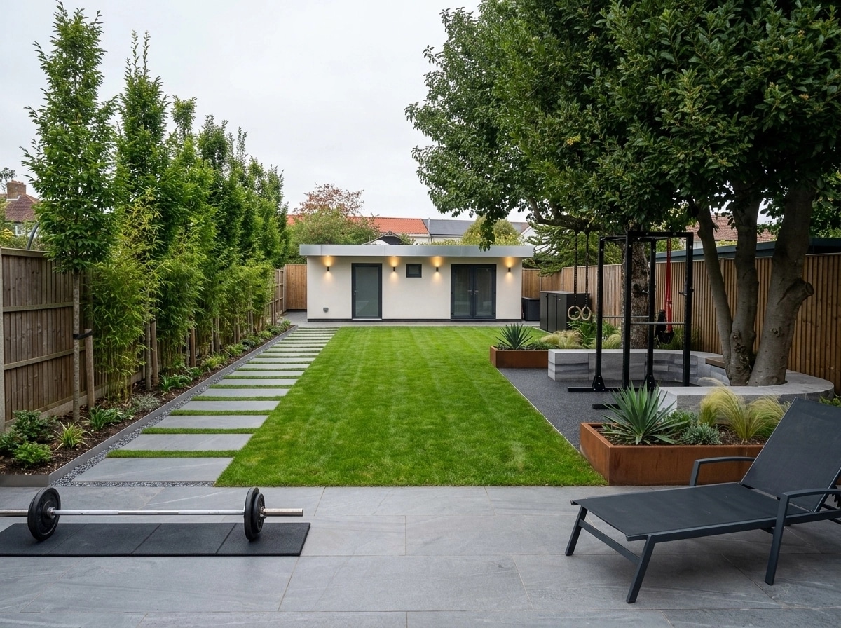 Landscape design in Contemporary Yard style — Yard by GenRoom AI