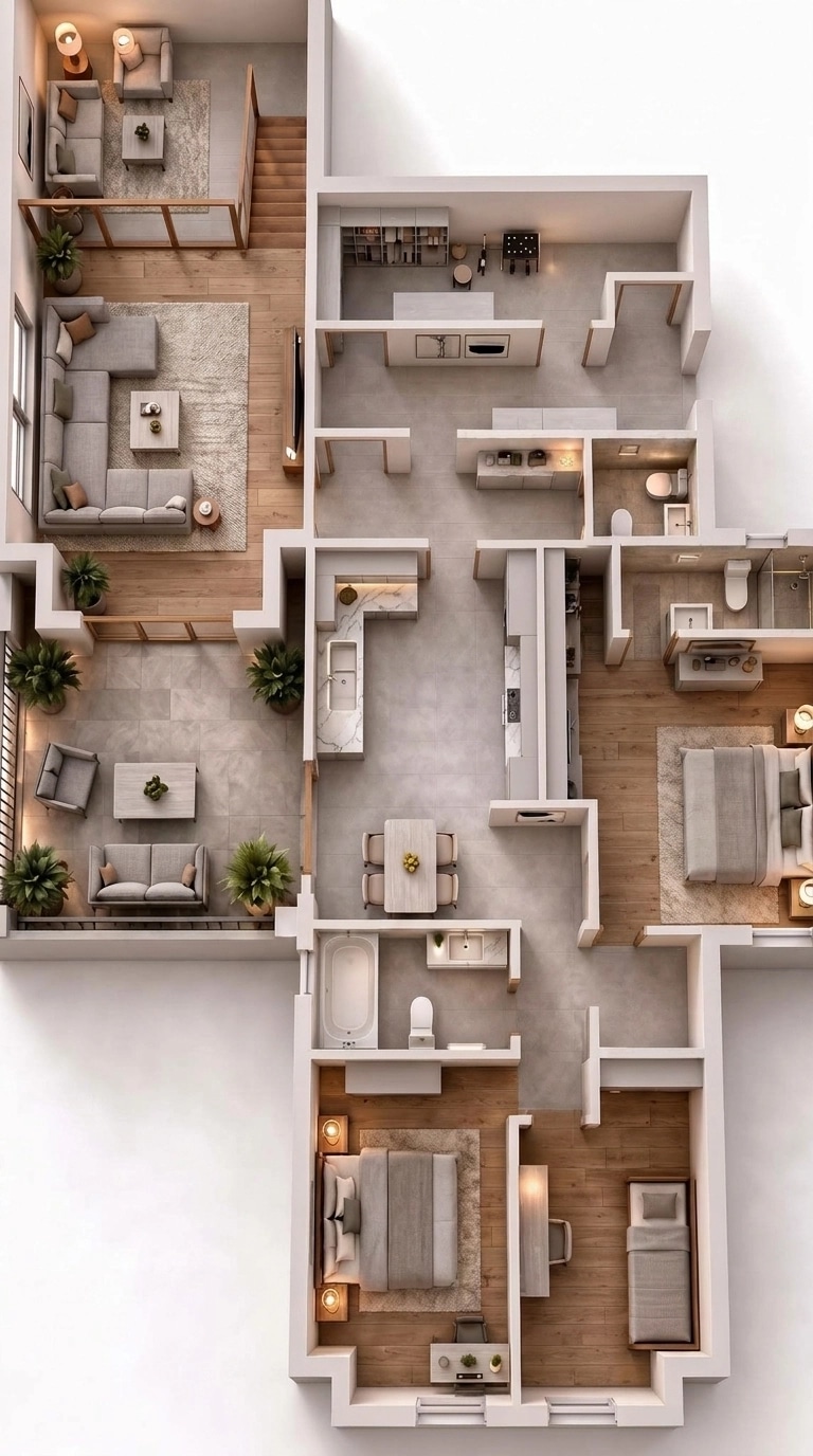 Interior design in Contemporary style — Living Room by GenRoom AI