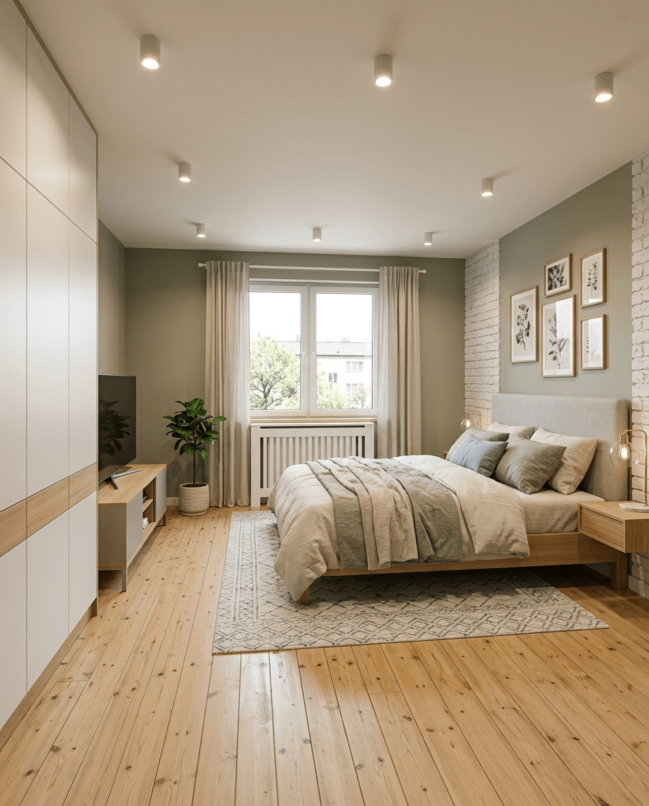 Scandinavian Bedroom design — interior photo by GenRoom AI