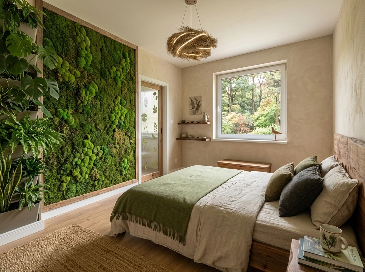 Interior design in Biophilic style — Bedroom by GenRoom AI