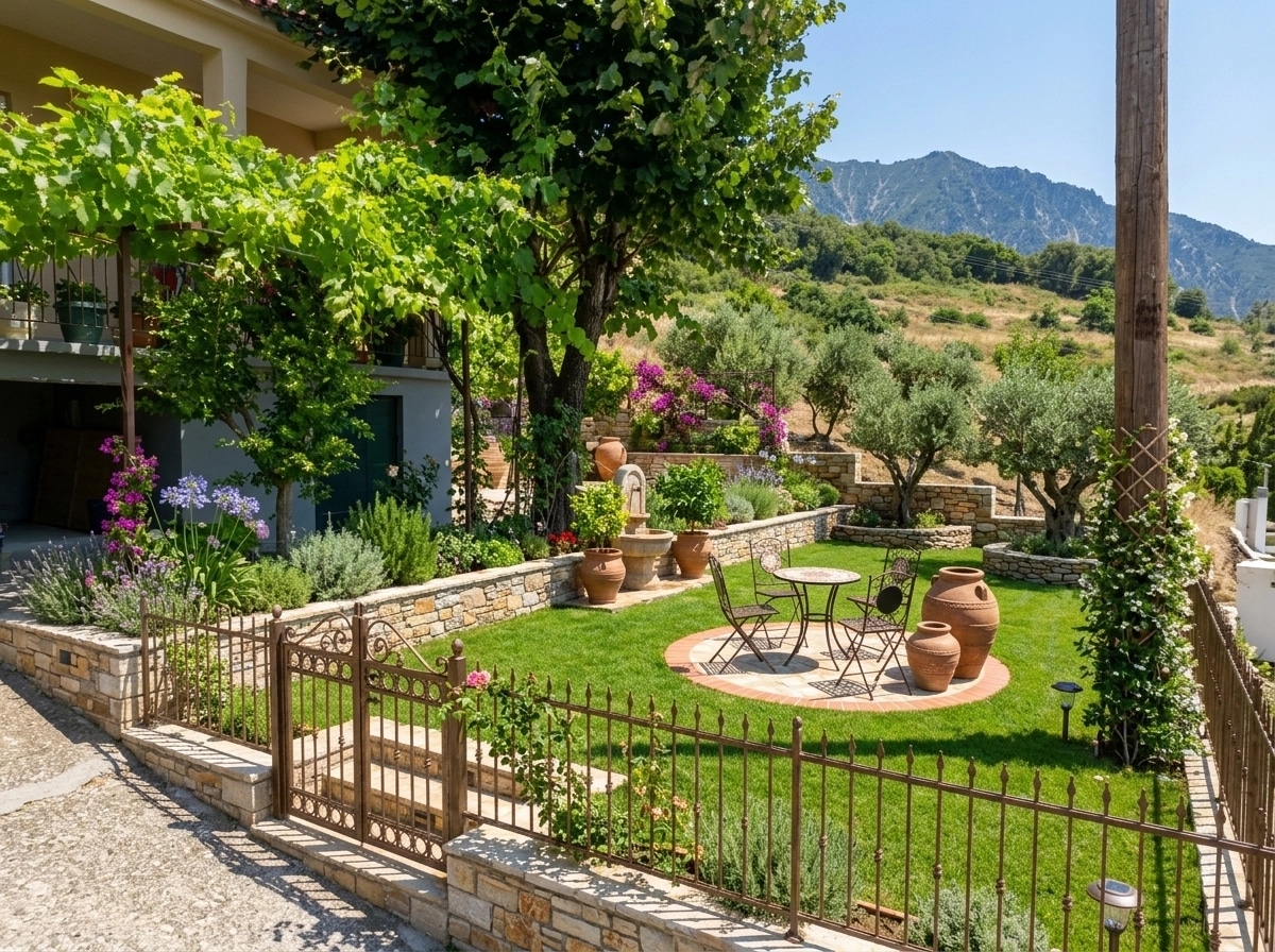 Landscape design in Mediterranean Yard style — Yard by GenRoom AI
