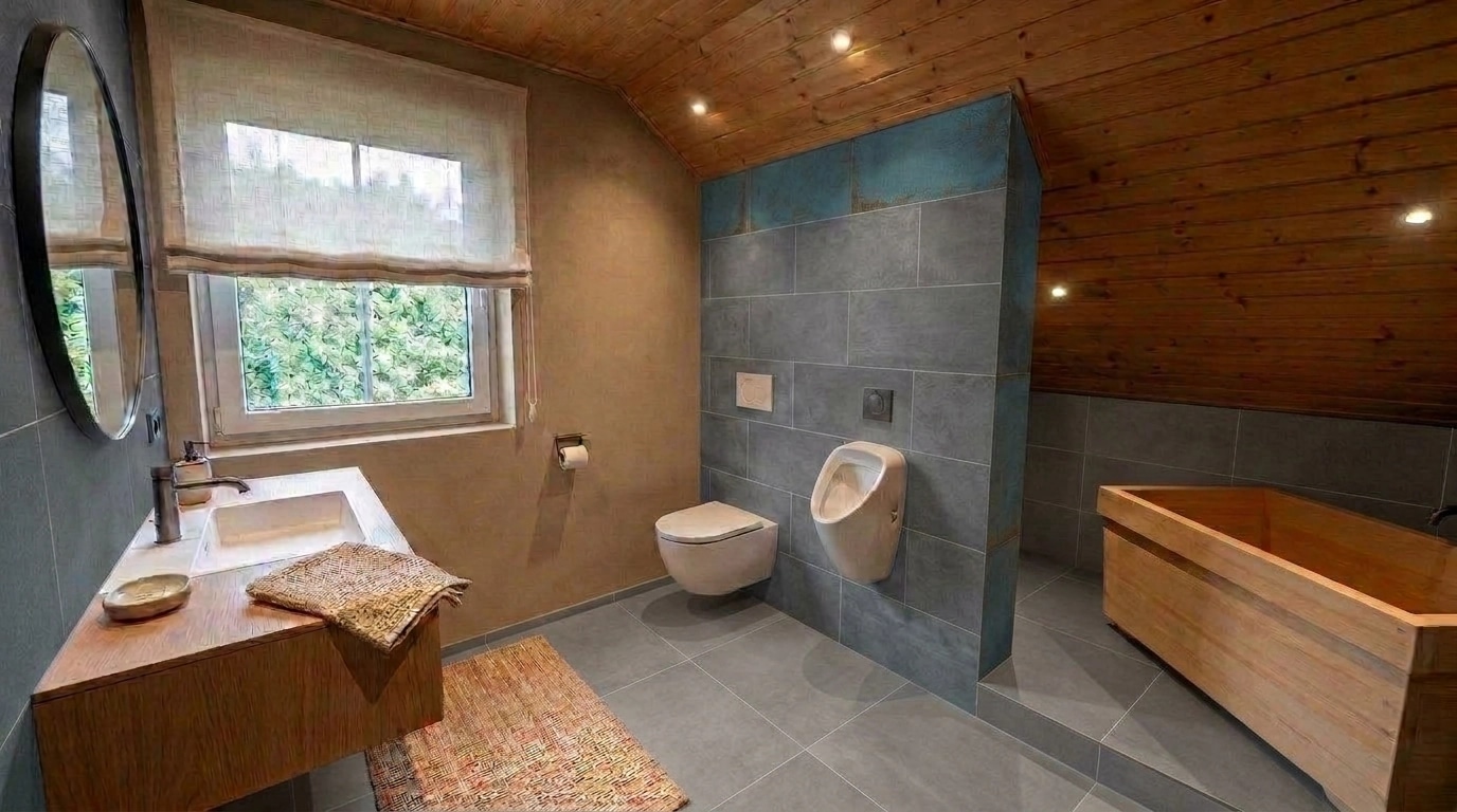 Interior design in Japandi style — Bathroom by GenRoom AI