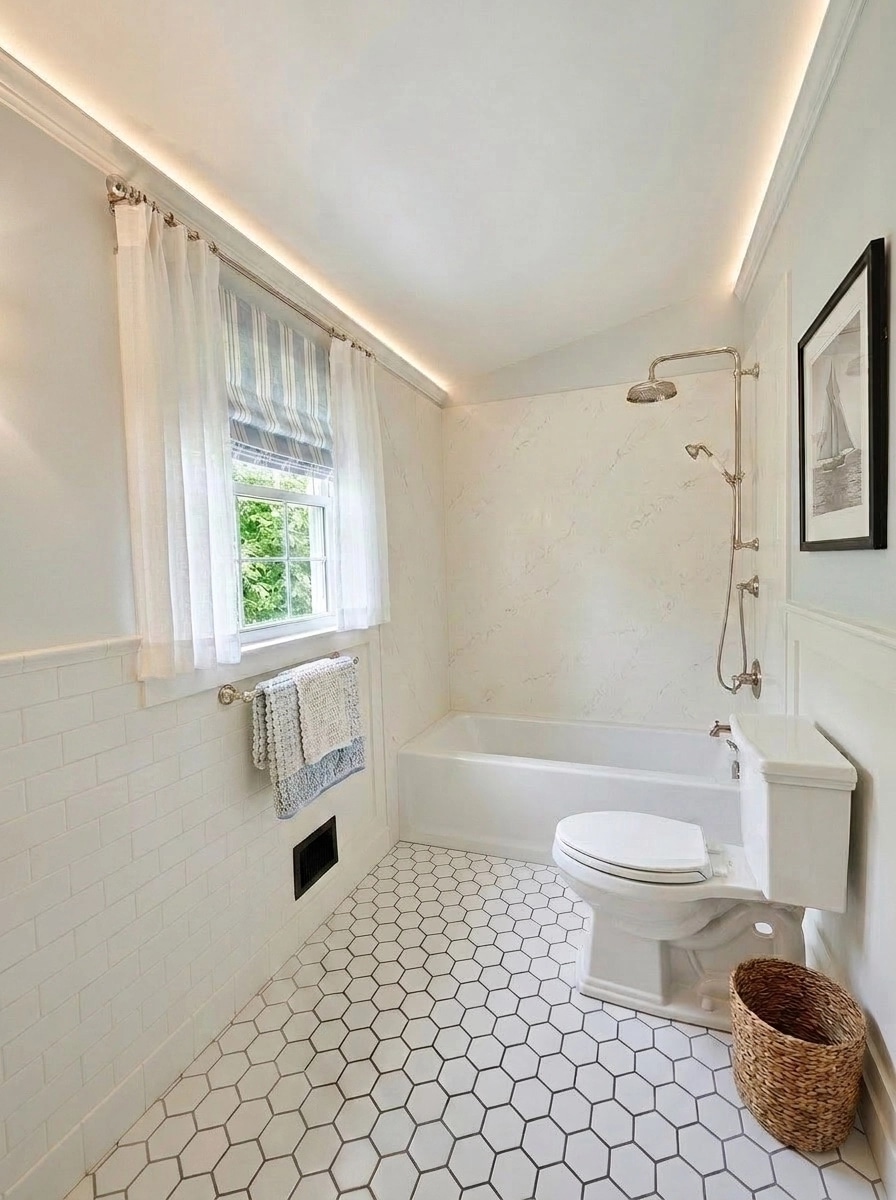 Interior design in Coastal / Hamptons style — Bathroom by GenRoom AI