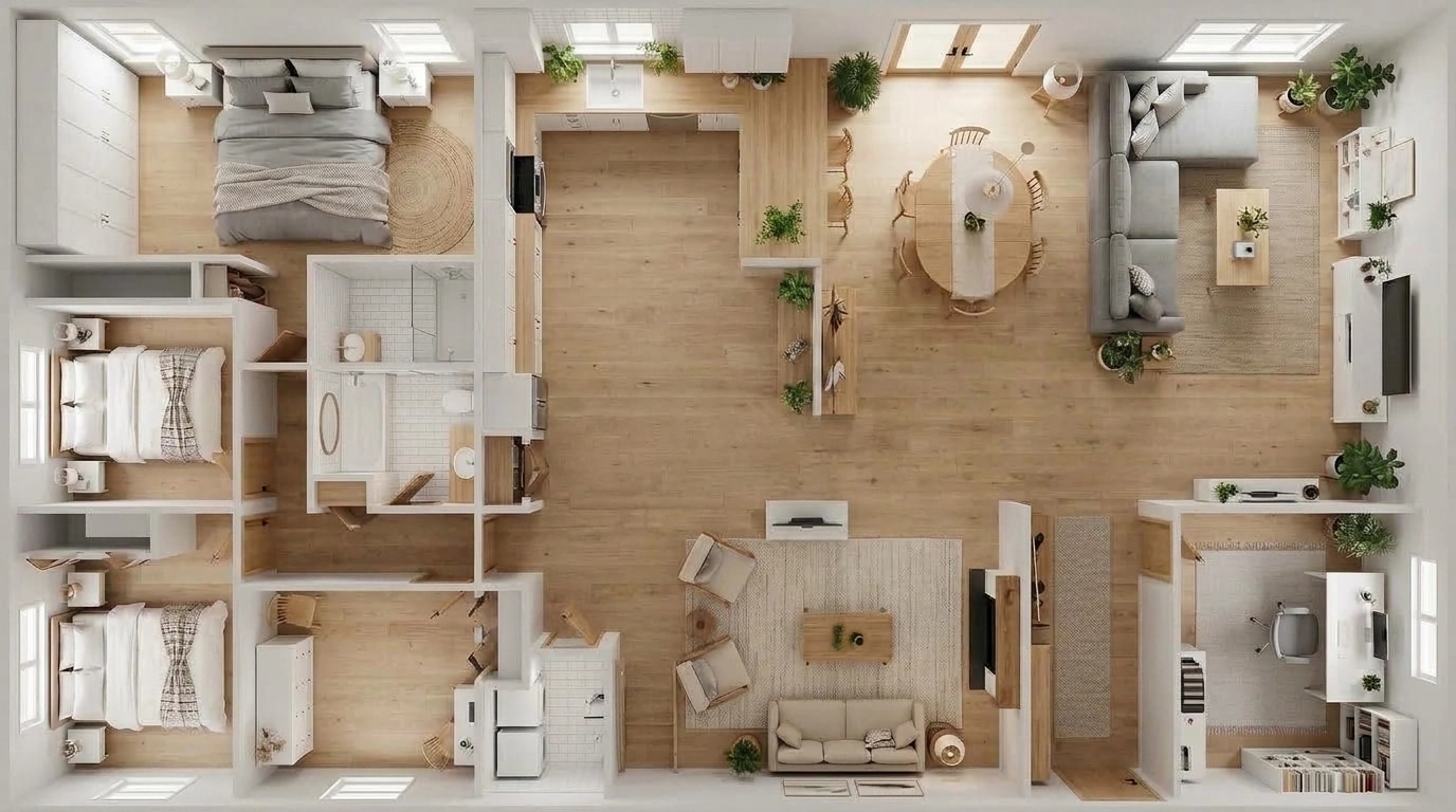 Scandinavian Living Room design — interior photo by GenRoom AI