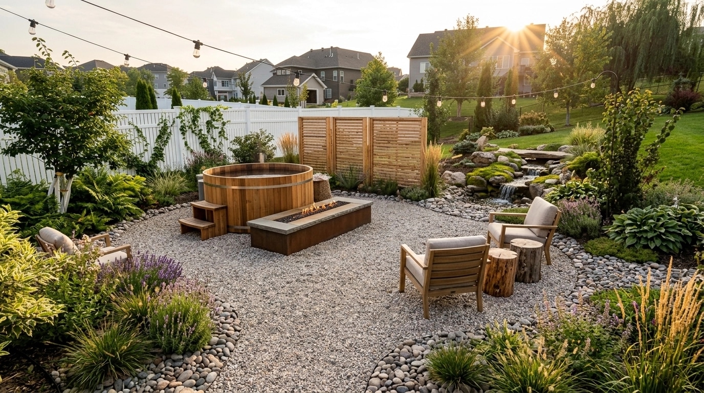 Landscape design in Eco Natural Garden style — Yard by GenRoom AI