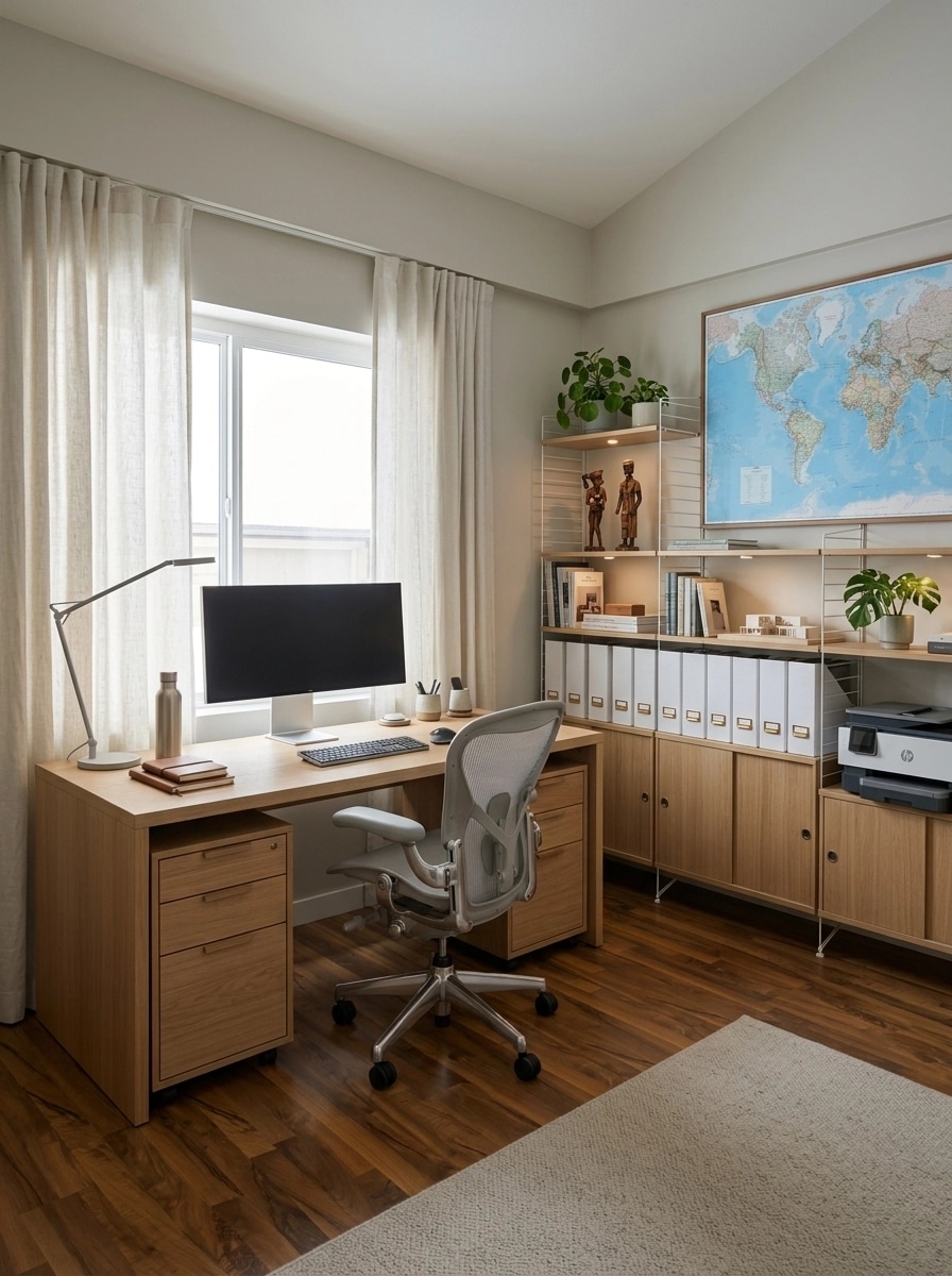 Scandinavian Office design — interior photo by GenRoom AI