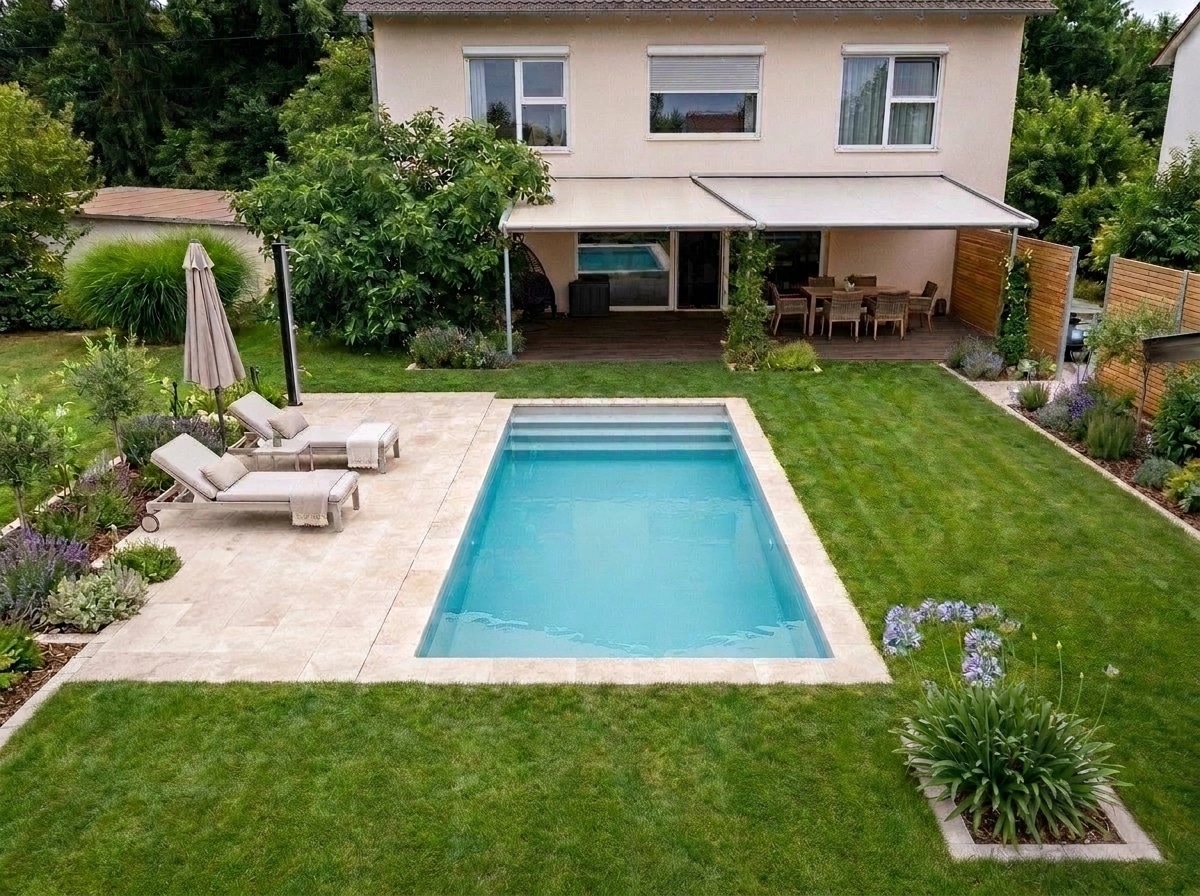 Landscape design in Scandinavian Garden style — Yard by GenRoom AI