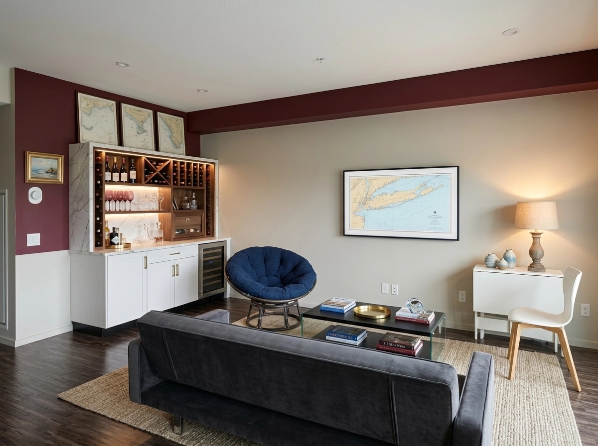 Interior design in Coastal / Hamptons style — Living Room by GenRoom AI