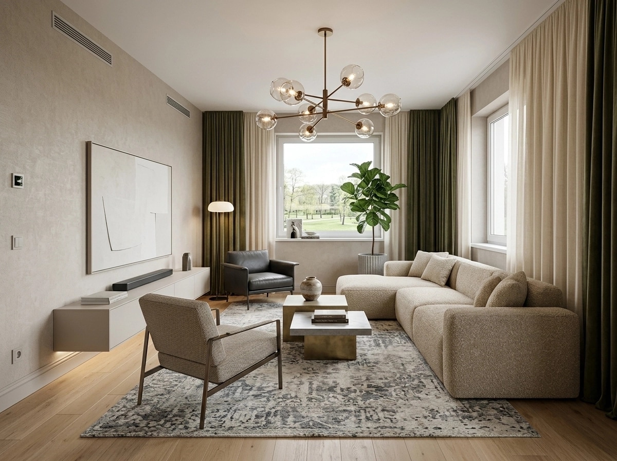 Interior design in Contemporary style — Living Room by GenRoom AI