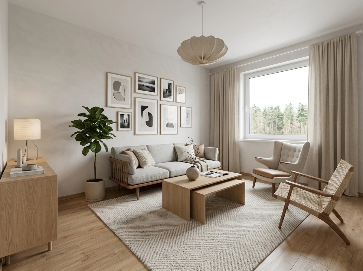 Scandinavian Living Room design — interior photo by GenRoom AI