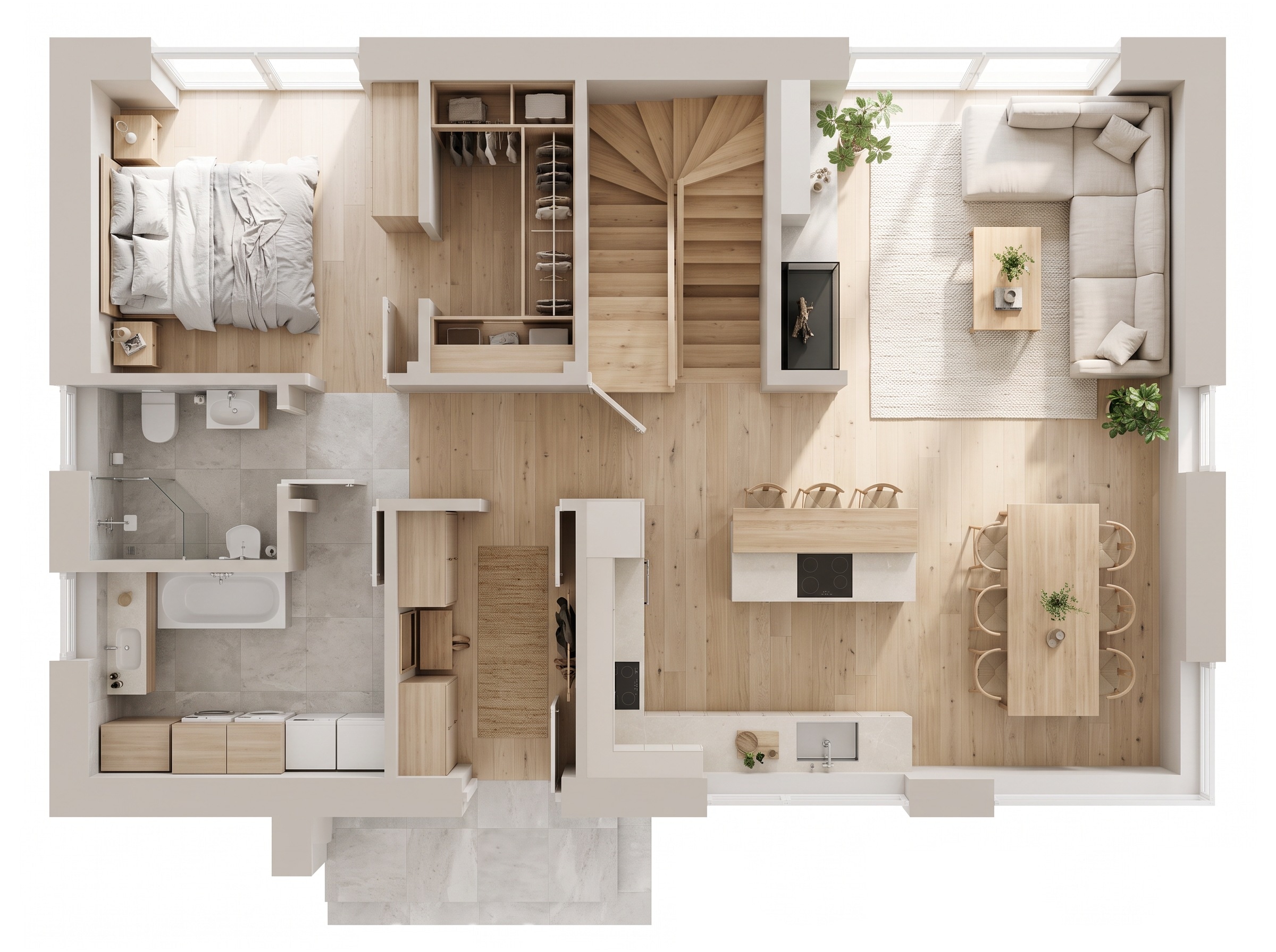 Interior design in Scandinavian style — Living Room by GenRoom AI
