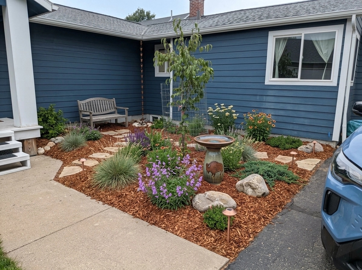 Landscape design in Eco Natural Garden style — Yard by GenRoom AI