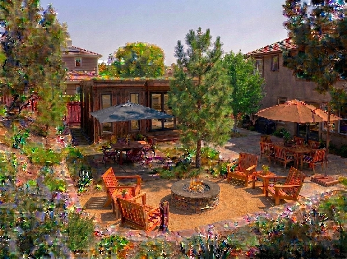 Landscape design in Scandinavian Garden style — Yard by GenRoom AI