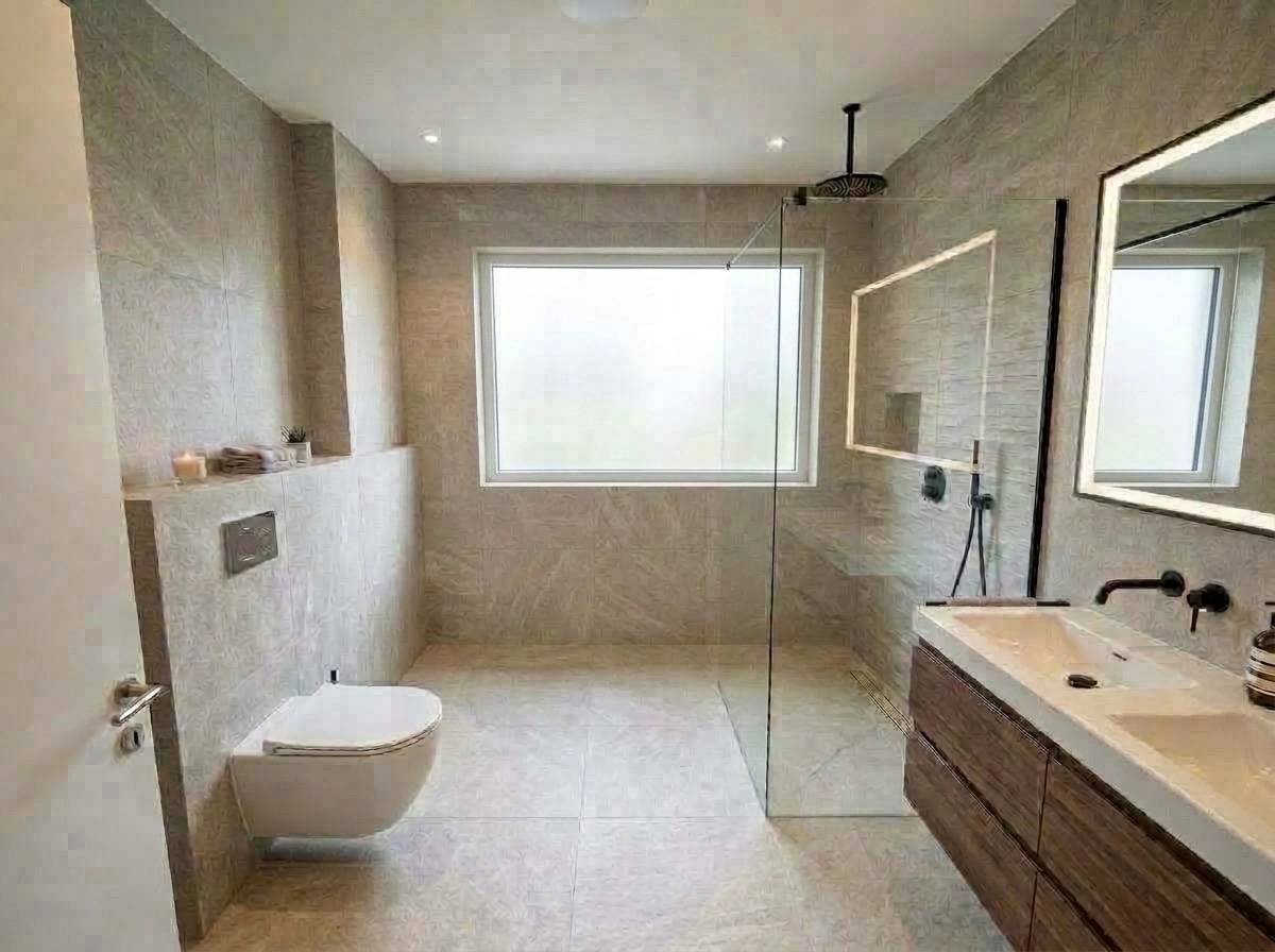Contemporary Bathroom design — interior photo by GenRoom AI