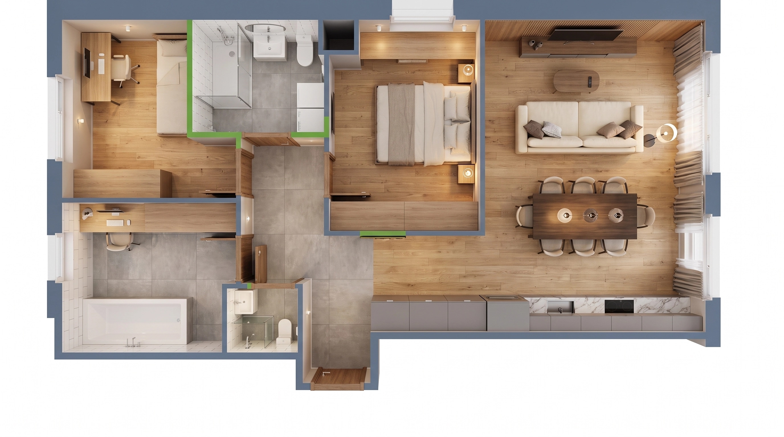 Interior design in Contemporary style — Living Room by GenRoom AI