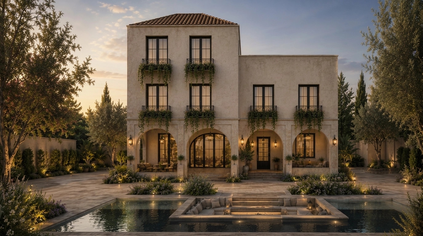 Mediterranean Facade Facade design — facade photo by GenRoom AI