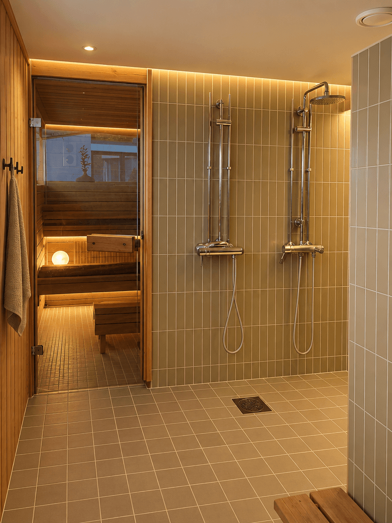 Design de interiores em estilo Mid-Century Modern — Banheiro por GenRoom AI