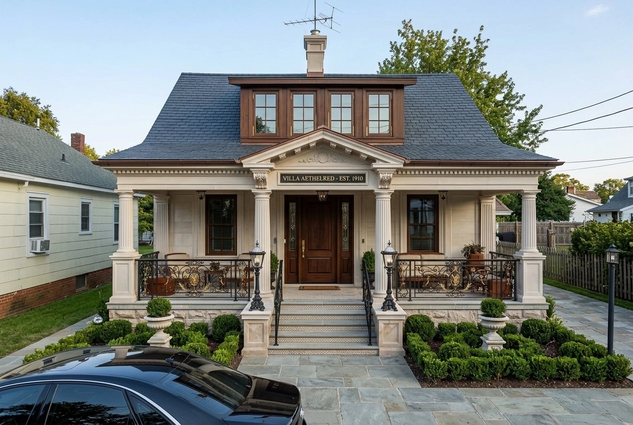 Facade design in Neoclassic Facade style — Facade by GenRoom AI
