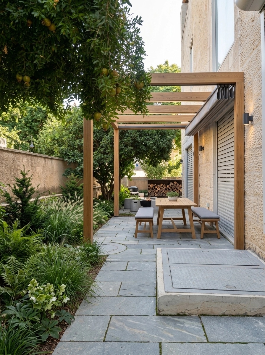 Landscape design in Scandinavian Garden style — Yard by GenRoom AI