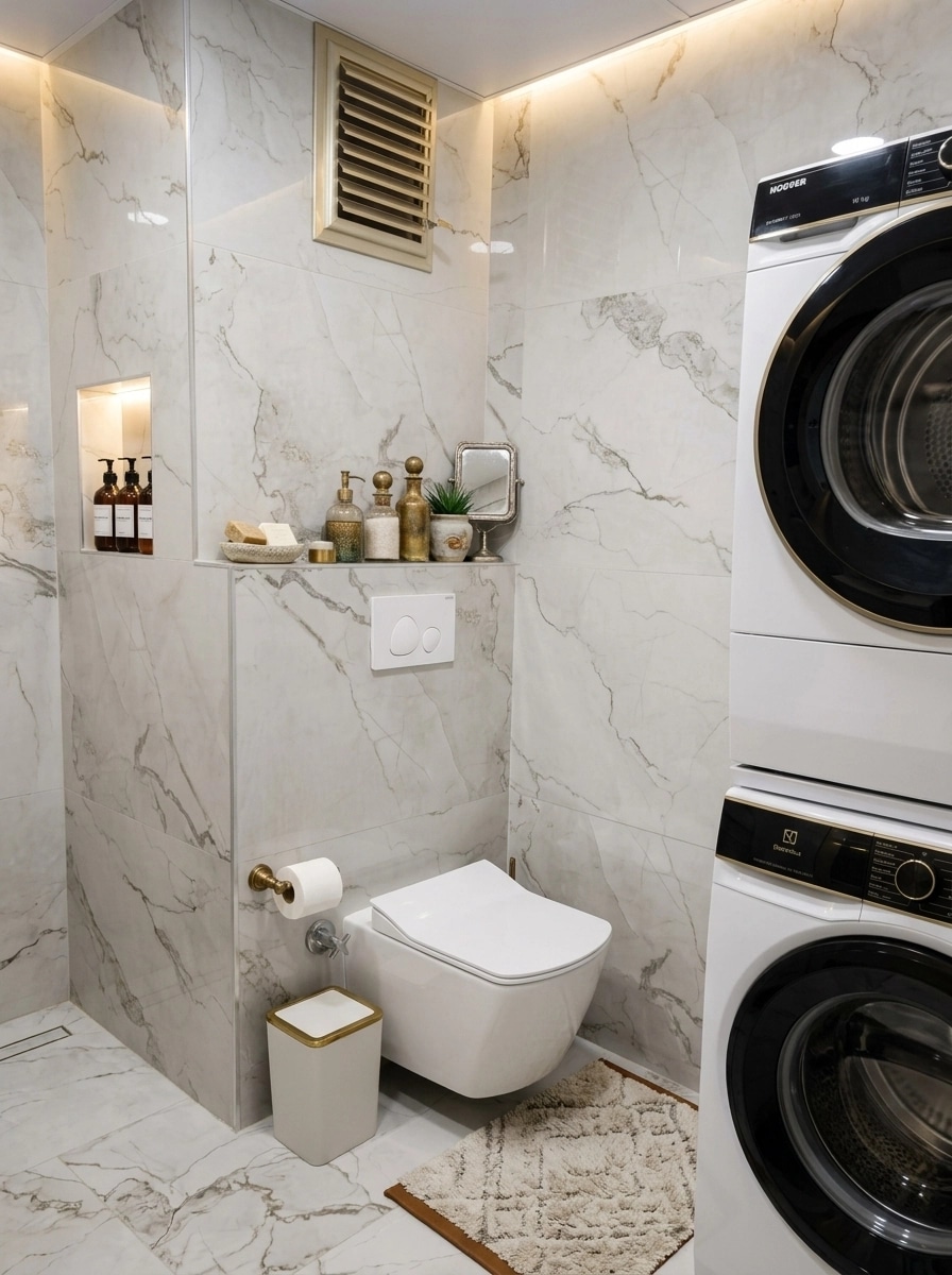 Transitional Badezimmer design — interior photo by GenRoom AI