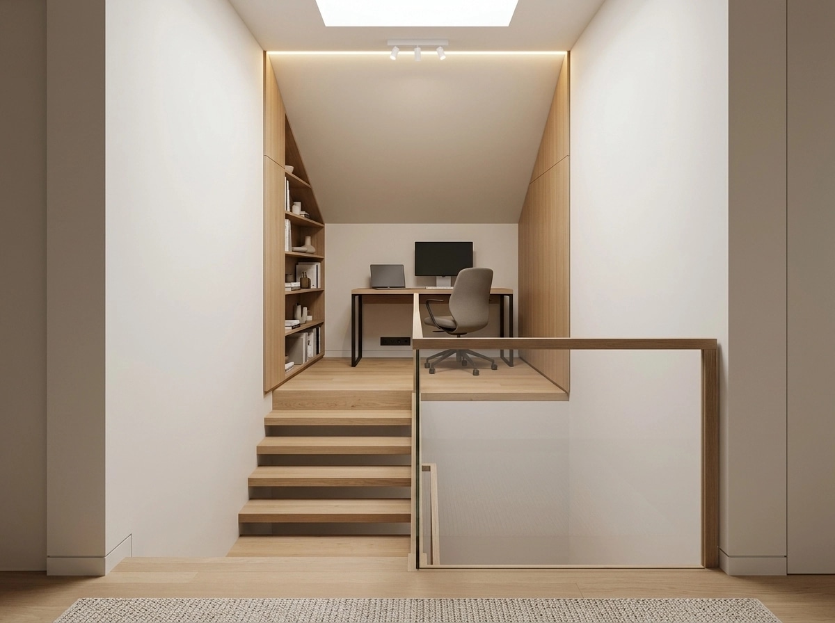 Interior design in Minimalism style — attic by GenRoom AI