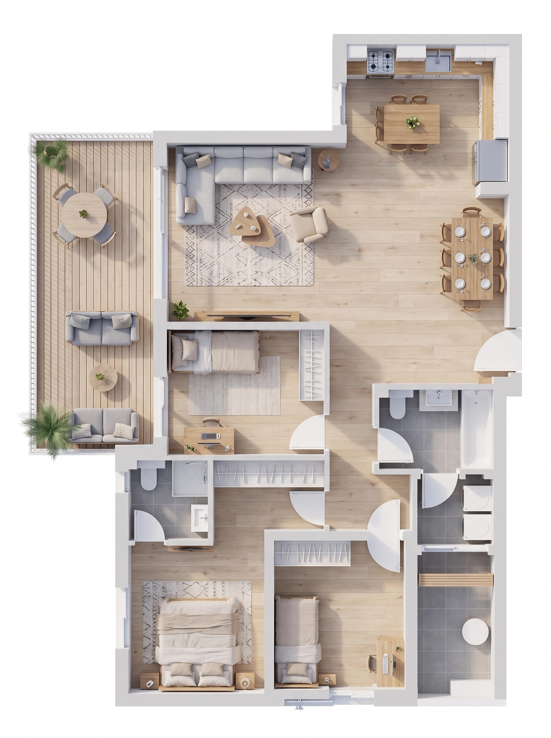 Scandinavian Living Room design — interior photo by GenRoom AI
