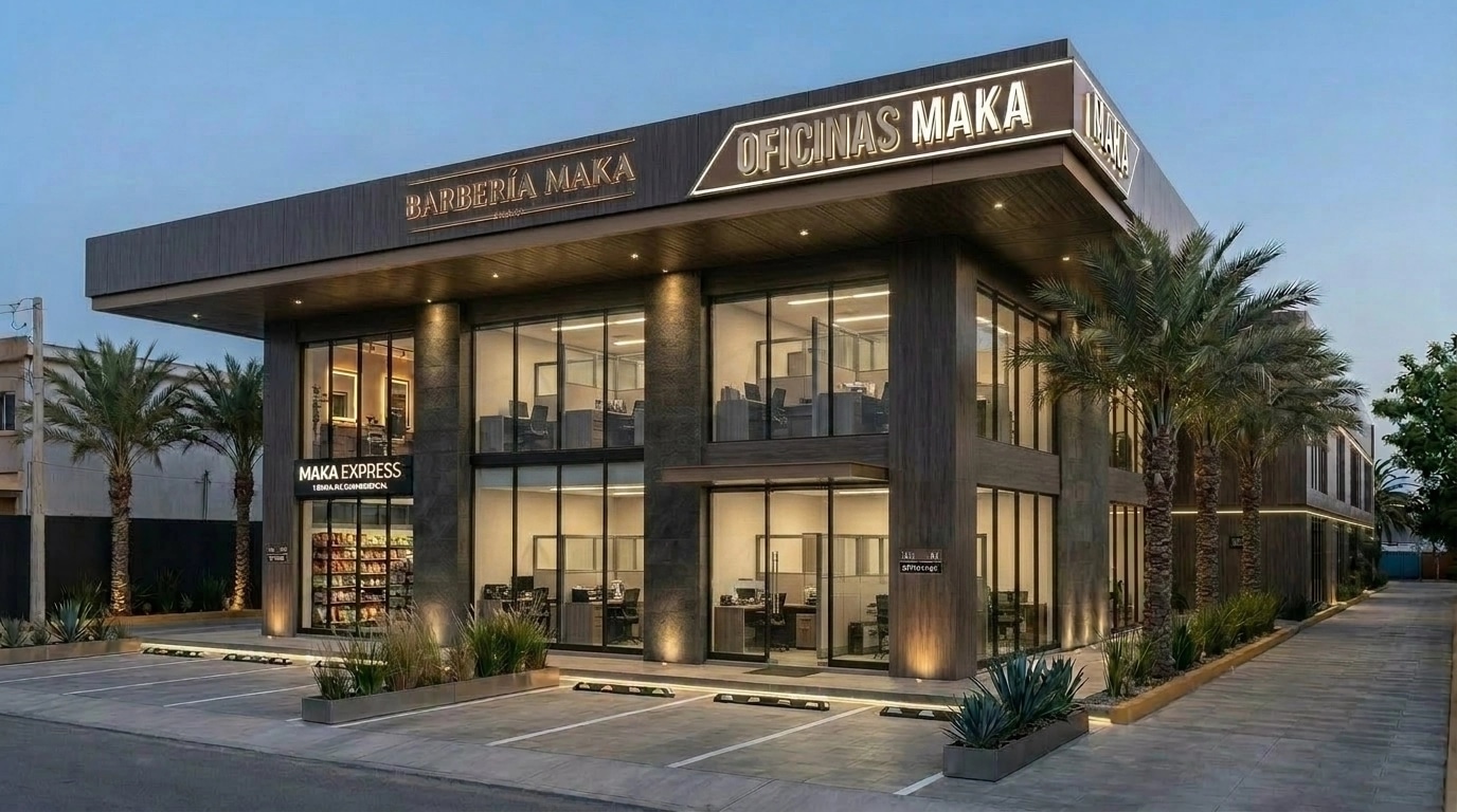 Facade design in Blacktec Facade style — Facade by GenRoom AI